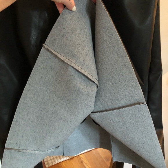 ASOS Design leather look midi skirt + western belt 🖤 black 🖤 US 10 & 12 - Picture 13 of 16